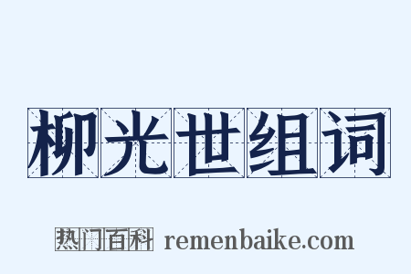柳光世组词是什么意思的图片
